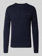 Tommy Hilfiger Regular Fit Strickpullover aus reiner Baumwolle in Mari...