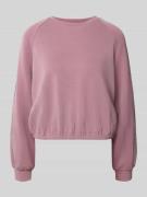EA7 Emporio Armani Sweatshirt mit Kontraststreifen in Rose, Größe S
