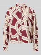 OPUS Regular Fit Bluse mit Manschetten Modell 'Famena' in Bordeaux, Gr...