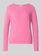 Rich & Royal Strickpullover mit gerippten Abschlüssen in Pink, Größe S