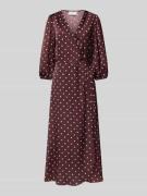 Neo Noir Wickelkleid mit V-Ausschnitt Modell 'Malinga' in Mittelbraun,...