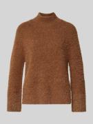 Luisa Cerano Strickpullover mit Stehkragen in Camel, Größe 36