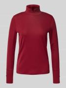 Marc Cain Regular Fit Longsleeve mit Rollkragen in Bordeaux, Größe 34