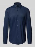 BOSS Slim Fit Hemd mit einreihiger Knopfleiste Modell 'HANK' in Marine...