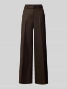 Raffaello Rossi Straight Fit Bundfaltenhose mit Gürtel in Dunkelbraun,...