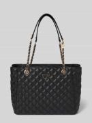 Guess Tote Bag mit Strukturmuster Modell 'GIULLY' in Black, Größe 1