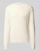 Tommy Jeans Regular Fit Strickpullover aus reiner Baumwolle in Offwhit...