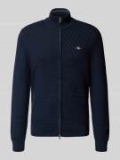 Gant Strickjacke mit Strukturmuster in Dunkelblau, Größe L