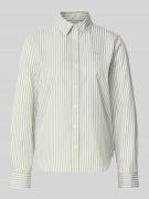 Gant Hemdbluse mit Logo-Stitching und abgerundetem Saum in Dunkelgruen...
