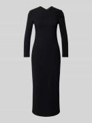 Emporio Armani Midikleid mit asymmetrischem Ausschnitt und Raffungen i...