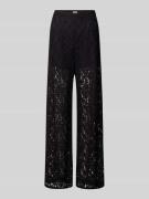 Jake*s Cocktail Loose Fit Cocktailhose mit Lochstickerei in Black, Grö...
