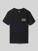 Quiksilver T-Shirt mit Label-Print Modell 'GOTAM FOAM' in Black, Größe...