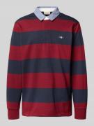 Gant Sweatshirt mit gerippten Ärmelabschlüssen in Bordeaux, Größe L