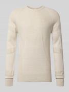 G-Star Raw Strickpullover mit Logo-Stitching und Rundhalsausschnitt in...