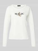 monari Longsleeve mit Label-Print in Offwhite, Größe 36