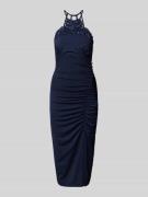 Lipsy Cocktailkleid mit seitlicher Raffung in Dunkelblau, Größe 44