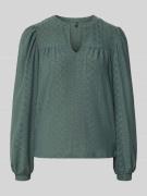 Only Relaxed Fit Blusenshirt mit Lochmuster Modell 'SANDRA' in Schilf,...