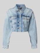 Tommy Jeans Cropped Jeansjacke aus reiner Baumwolle in Hellblau, Größe...