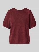 ICHI Strickpullover mit Rundhalsausschnitt Modell 'KAMARA' in Bordeaux...