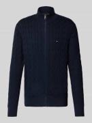 Tommy Hilfiger Regular Fit Strickjacke aus reiner Baumwolle in Marine,...