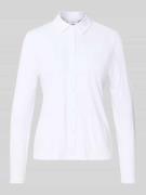 comma Slim Fit Poloshirt mit durchgehender Knopfleiste in Weiss, Größe...