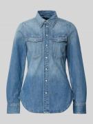G-Star Raw Slim Fit Jeansbluse mit Brusttaschen in Hellblau, Größe XS