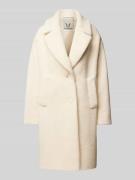 Fuchs Schmitt Mantel in Fleece-Optik in Offwhite, Größe 40