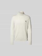 MAISON KITSUNÉ Sweatshirt mit Rollkragen in Hellgrau Melange, Größe M