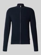 Matinique Slim Fit Strickjacke mit Stehkragen Modell 'Alagoon' in Dunk...