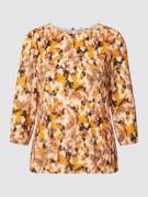 s.Oliver BLACK LABEL Bluse mit Plisseefalten in Ecru, Größe 48