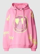 miss goodlife Hoodie mit Motiv-Print Modell 'GOOD HARDFACE' in Rosa, G...