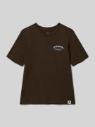 Jack & Jones T-Shirt mit Label-Print in Schoko, Größe 140