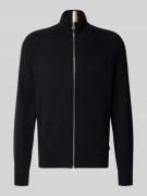 BOSS Regular Fit Strickjacke aus Baumwoll-Schurwoll-Mix Modell 'H-IDIN...