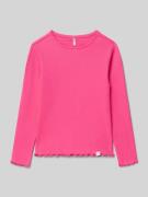 Only Slim Fit Langarmshirt aus Baumwoll-Mix Modell 'TRINNY LIFE' in Pi...