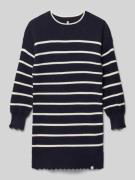 Only Regular Fit Strickkleid aus Viskose-Mix Modell 'IBI' in Marine, G...