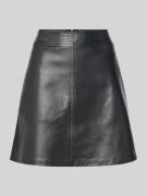 Marc Cain Minirock in Leder-Optik mit Nahtreißverschluss in Black, Grö...
