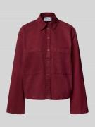 JAKE*S STUDIO WOMAN Hemdbluse mit Knopfleiste in Bordeaux, Größe 38