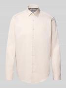 Jake*s Regular Fit Business-Hemd mit Kentkragen in Sand, Größe 39/40