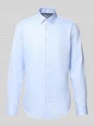 Jake*s Slim Fit Business-Hemd mit Knopfleiste in Bleu, Größe 41/42