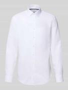Jake*s Slim Fit Business-Hemd mit Knopfleiste in Weiss, Größe 41/42
