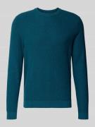MCNEAL Strickpullover mit gerippten Abschlüssen in Petrol Melange, Grö...