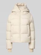 Marc O'Polo Regular Fit Daunenjacke mit Kapuze in Stein, Größe 36