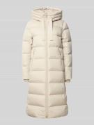 Marc O'Polo Regular Fit Daunenmantel mit Kapuze in Stein, Größe 44