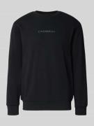 Lindbergh Sweatshirt mit Rundhalsausschnitt und Logo-Print in Black, G...