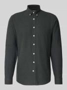 Lindbergh Freizeithemd mit Button-Down-Kragen in Schlamm, Größe L