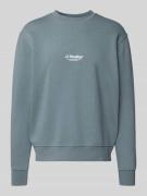 Jack & Jones Sweatshirt mit Label-Print Modell 'SOHO' in Blau, Größe L