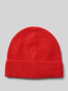 Christian Berg Woman Mütze aus reinem Kaschmir in Strick-Optik in Rot,...