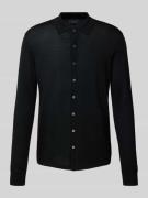 Christian Berg Men Wolljacke mit Kentkragen in Black, Größe S