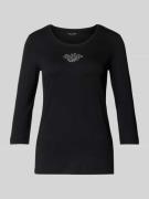 Christian Berg Woman Longsleeve mit Ziersteinbesatz in Black, Größe 38