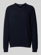 Christian Berg Men Kaschmirpullover mit V-Ausschnitt in Marine, Größe ...